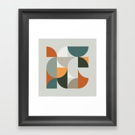 Mid Century Geometric 12 Framed Art Print