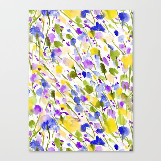 Wild Nature (Yellow and Blue) Canvas Print