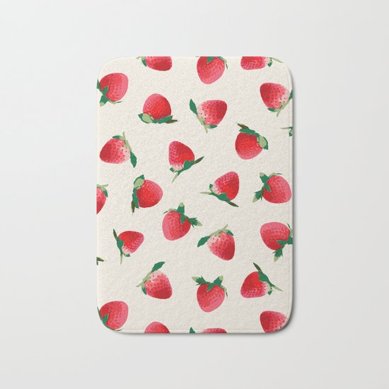 Strawberry pattern Bath Mat