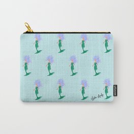 Mermaid green and blue- blue background Carry-All Pouch