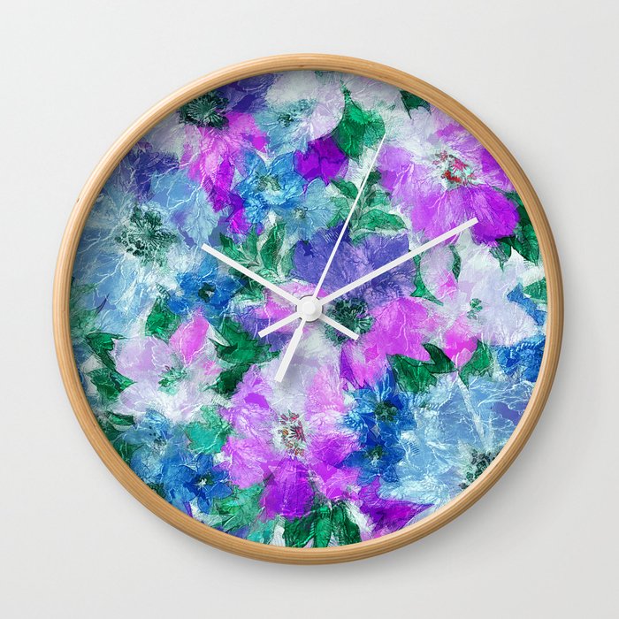 Splendid Flowers 3 Wall Clock