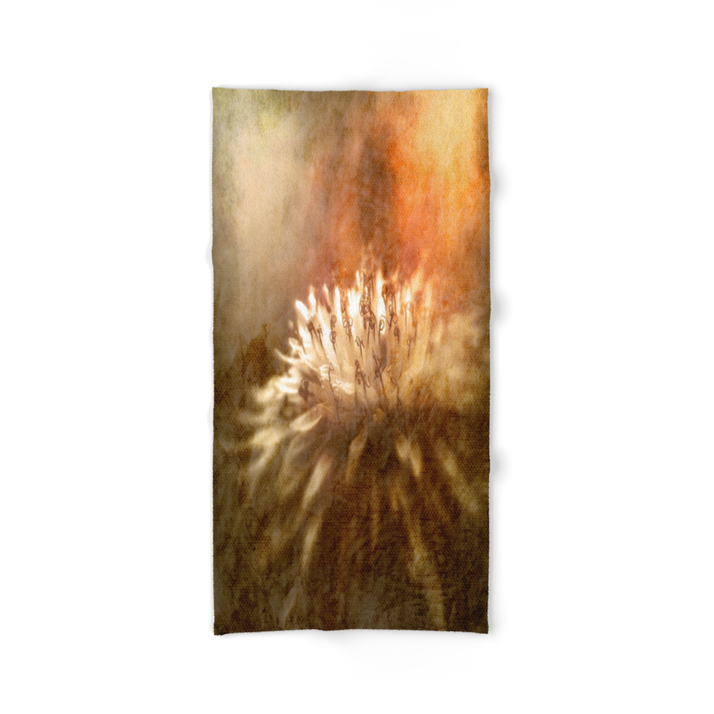 Burning Autumn Flower Bath Towel by kreativcorner