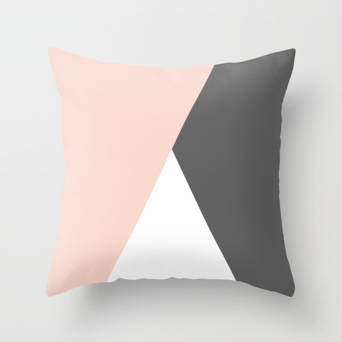 blush and grey throw pillows