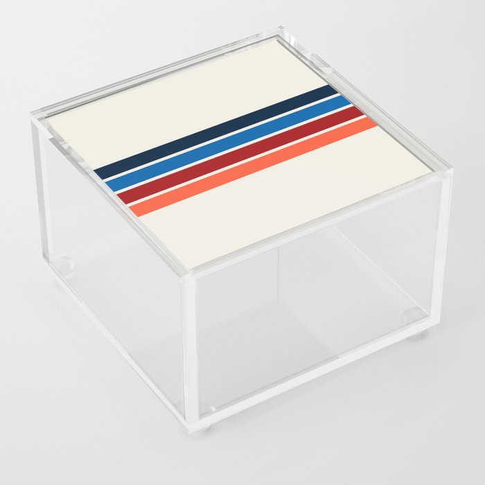 Farunda - 70s Style Retro Stripes Acrylic Box