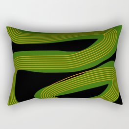 Green line abstract Rectangular Pillow