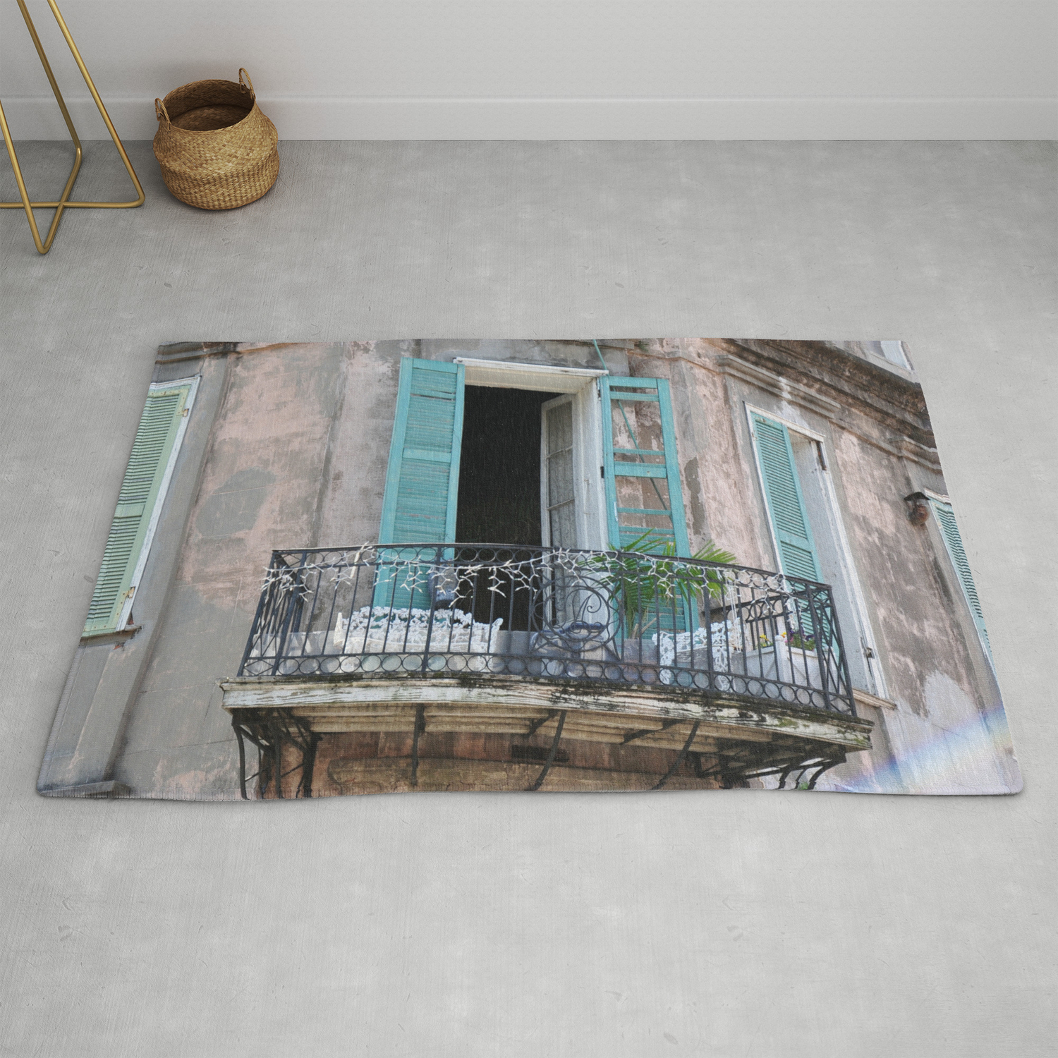 New Orleans French Quarter Balcony Rug By 19monkeys Society6