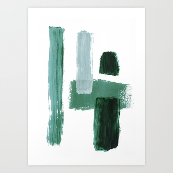 Green mint abstract Art Print