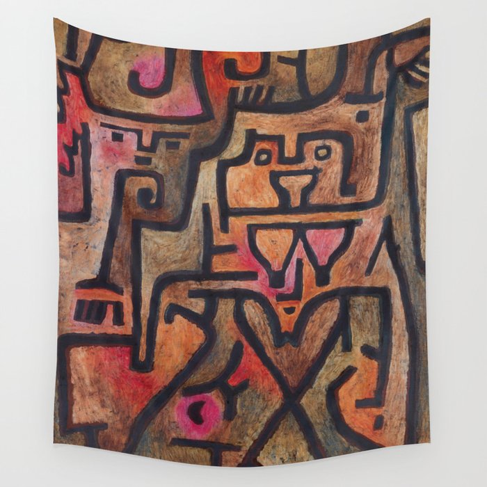 Forest Witches Abstract "painting · modern · abstract art " Paul Klee Wall Tapestry