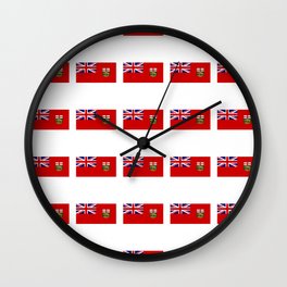 Flag of manitoba -Manitoban,rupert,Winnipeg,Brandon,Steinbach,portage,canada. Wall Clock
