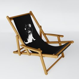 Modern Geometric Wolf Forest Double Exposure Trendy Sling Chair