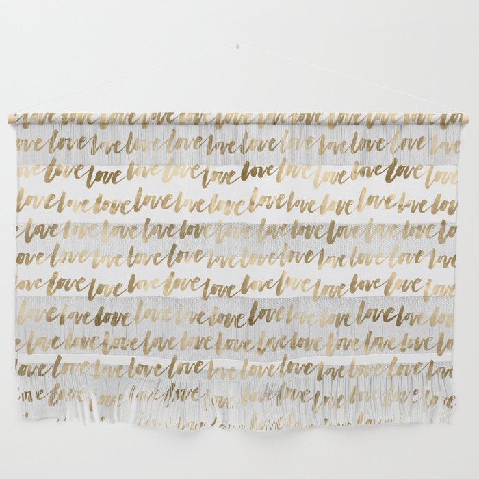 Gold Love Pattern Wall Hanging