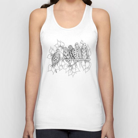 NOT Angry Birds - Zentangle Illustration Unisex Tank Top