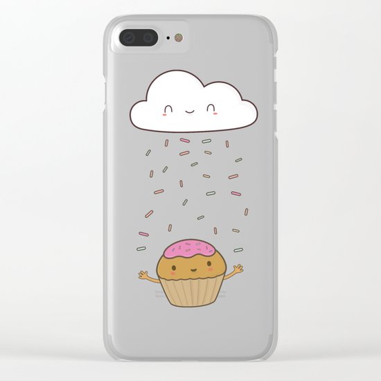 Kawaii Cute Cupcake Sprinkles Clear iPhone Case