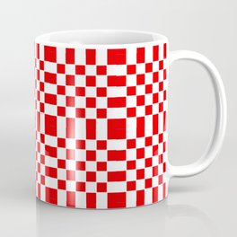 Square and tartan 1- red Coffee Mug