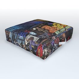 Moonshine and Country Rhymes Outdoor Floor Cushion | Nashville, Music, July4Th, Usa, America, Drums, Robertswesternworld, Digital, Colourful, Bands 
