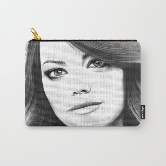 Emma Stone minimalist digital portrait Carry-All Pouch