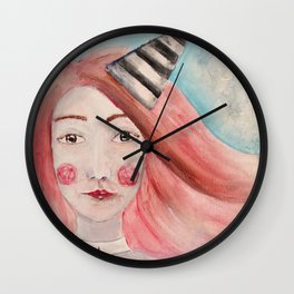 Pierrot Girl Wall Clock
