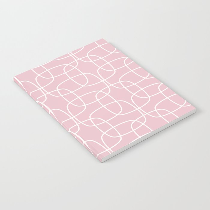 Square Pattern Pink Notebook