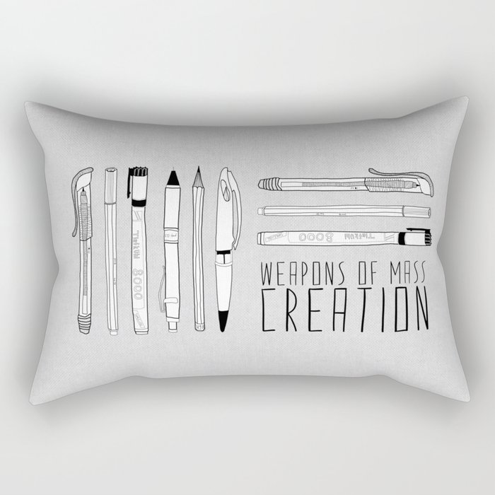 weapons of mass creation Rectangular Pillow