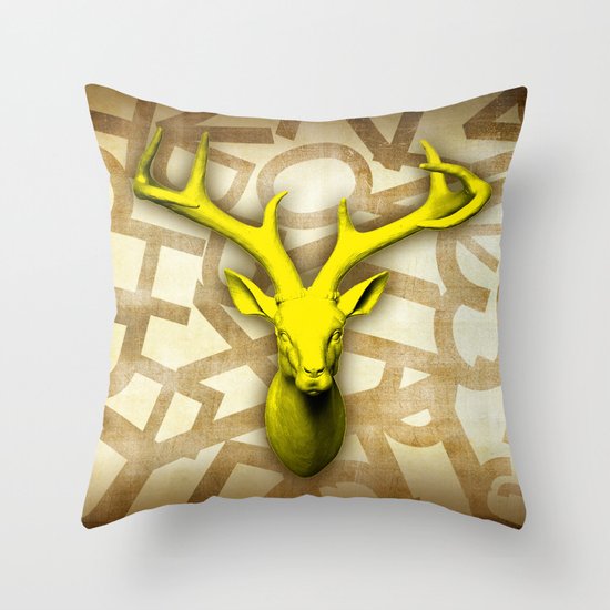 daffodil stag Throw Pillow
