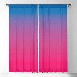 Biscayne Bay Blue to Bright Flamingo Pink Ombre Shade Color Fade Blackout Curtain