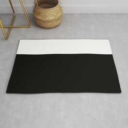 Color Block-Black and White Rug