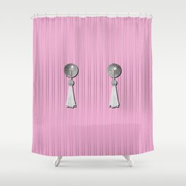 Pink Burlesque Tassel Pasties Pattern Shower Curtain