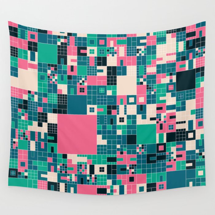 Squares 17 Wall Tapestry