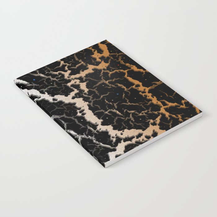 Cracked Space Lava - Bronze/White Notebook