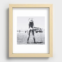 Texan Cowgirl Nude Female Recessed Framed Print