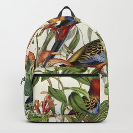 Jungle Birds Tropical Paradise Botanical Vintage Illustration Backpack