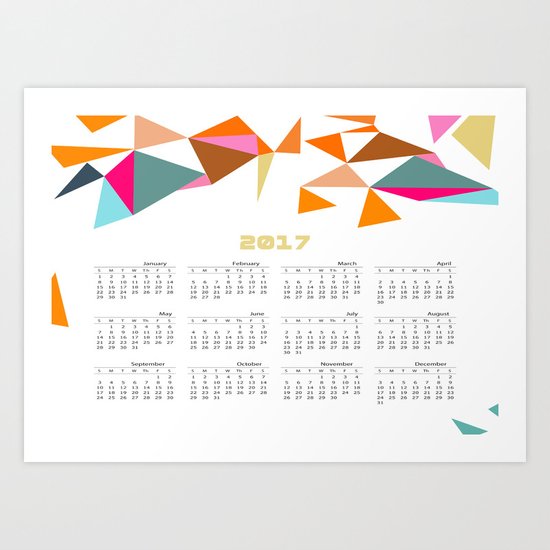 Calendar 2017 Art Print