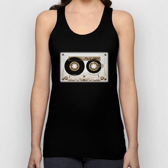 Transparant mix tape Retro Cassette Unisex Tank Top