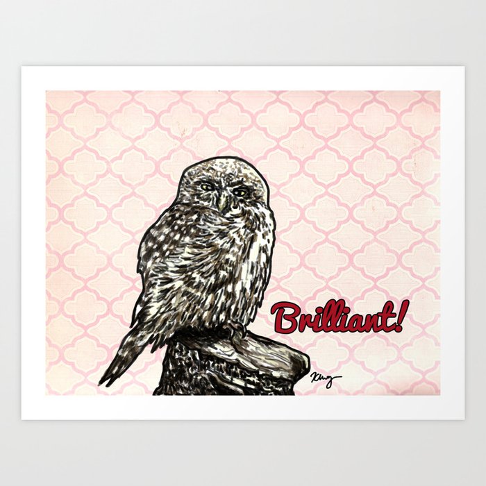 Brilliant Owl- Sassy Bird Art Print