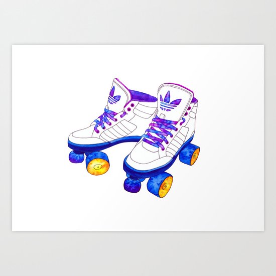 Roller Derby skaters Art Print
