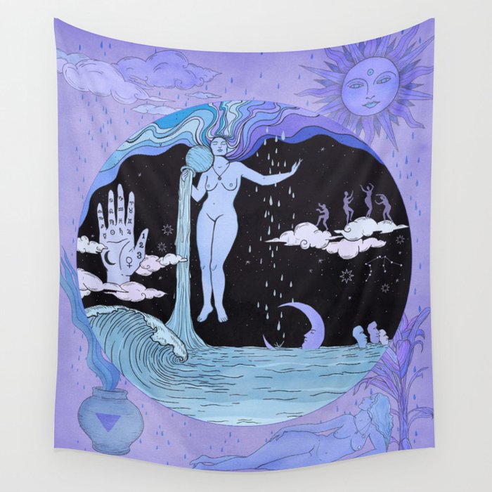 THE WATER MAGICIAN Wall Tapestry
