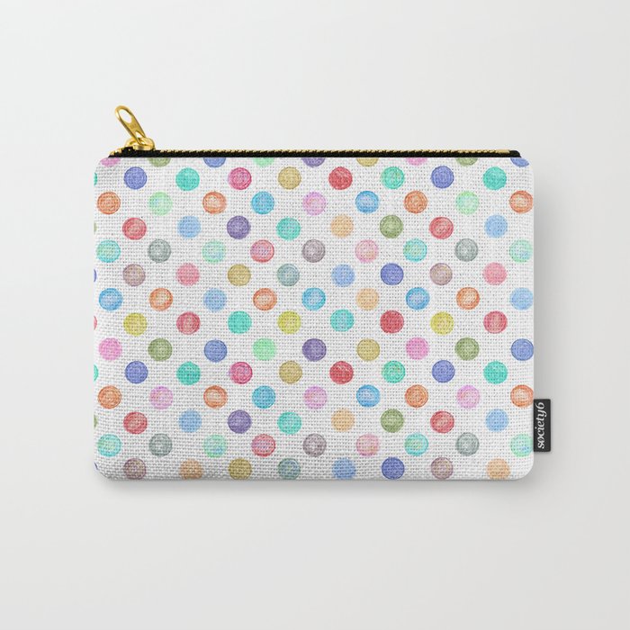 Pencil Crayon Polka Dots Carry-All Pouch
