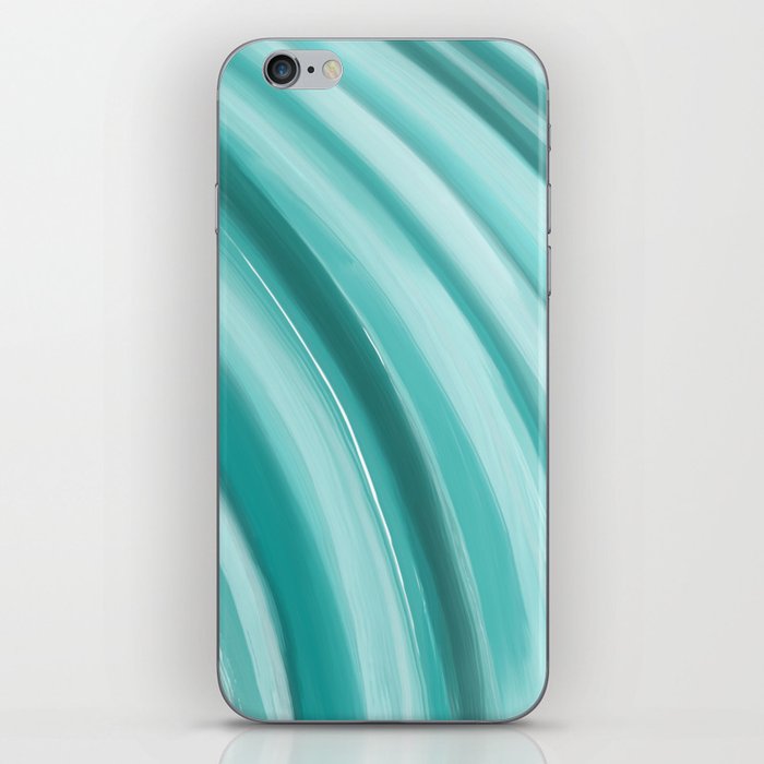 Clean Sweep Blue Abstract iPhone Skin