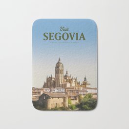 Visit Segovia Bath Mat | Nature, Spain, Castile, Romanesque, World, Travelposter, Retro, Burgos, Segovia, Madrid 