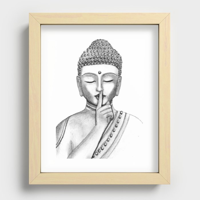 Shh... Do not disturb - Buddha Recessed Framed Print