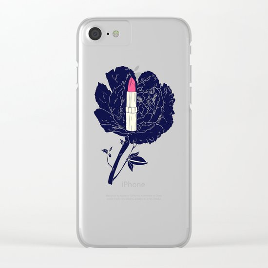 Peony Lip Clear iPhone Case