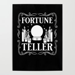 Fortune Telling Paper Cards Crystal Ball Poster