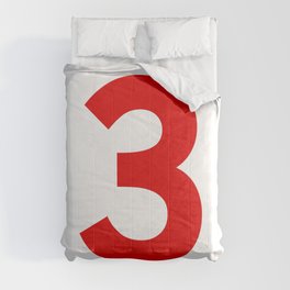 Number 3 (Red & White) Comforter