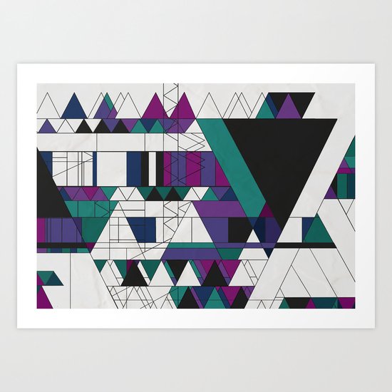 Triangled! Art Print