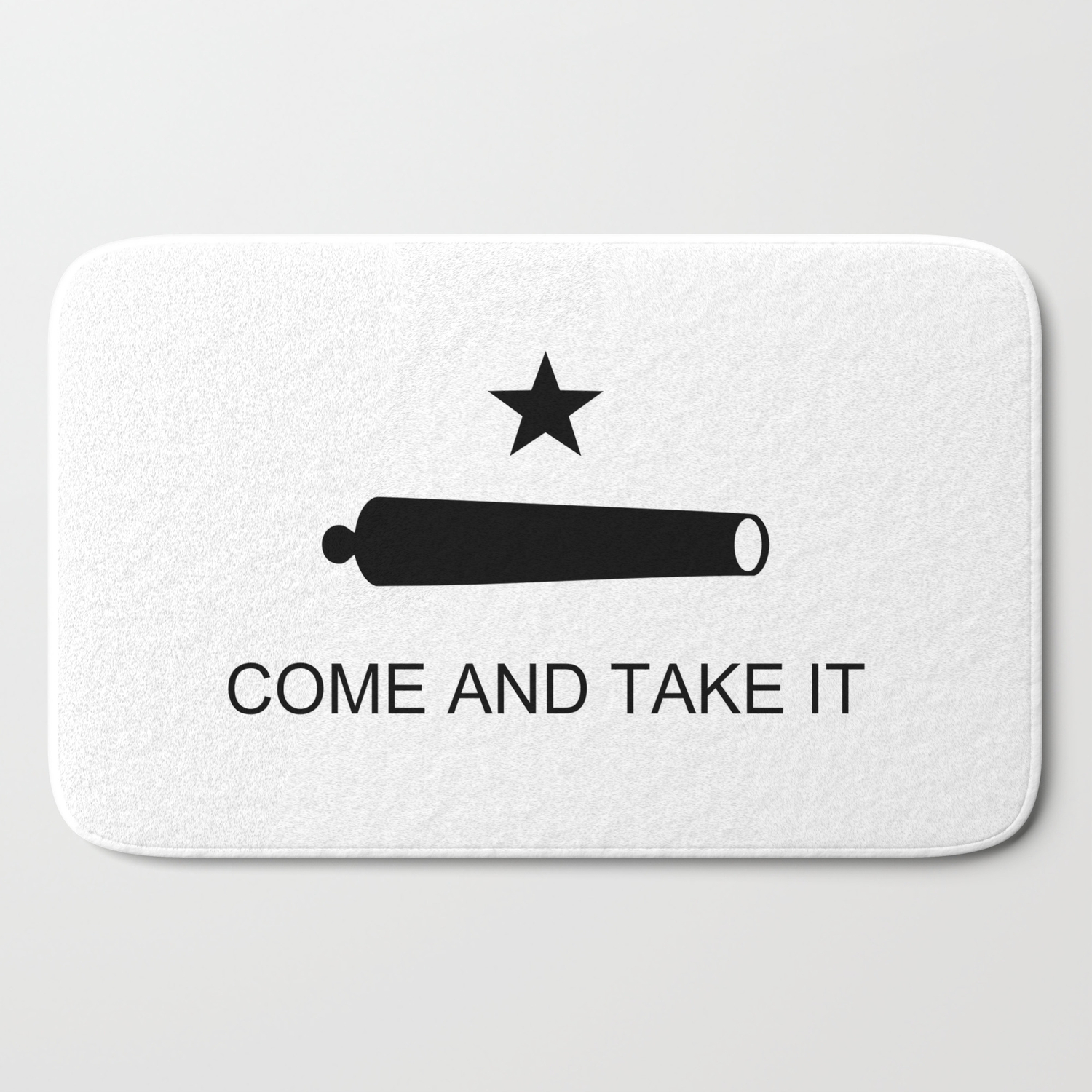 Texas Come And Take It Flag High Quality Image Bath Mat By