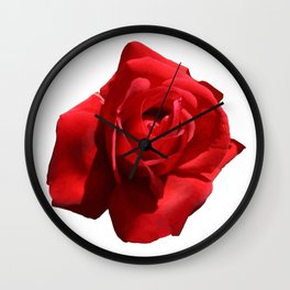 Red Rose Isolated Wall Clock