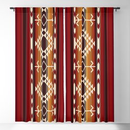 Amber Fire Native American Tribal Pattern Blackout Curtain