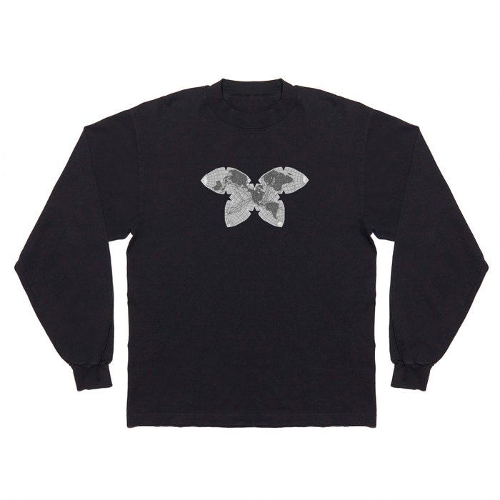 Butterfly Map SF/BW Long Sleeve T Shirt