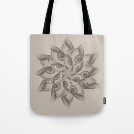 Trippy Eye Flower Tote Bag