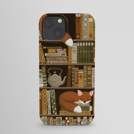 fox bookshelf iPhone Case